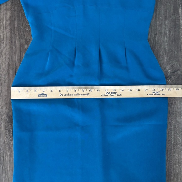 Vintage Pape’ll Too Elegant Teal Women's Dress 100% Silk size 6 - Picture 13 of 16